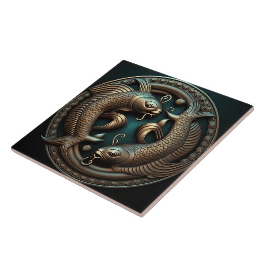 Pisces Zodiac Sign Pisces Horoscope Ceramic Tile Tegeltje (Zijkant)