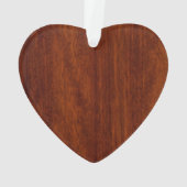 Pisces Zodiac Sign Rich Mahogany wood grain style Ornament (achterkant)