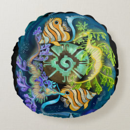 Pisces Zodiac Sign Rond Kussen