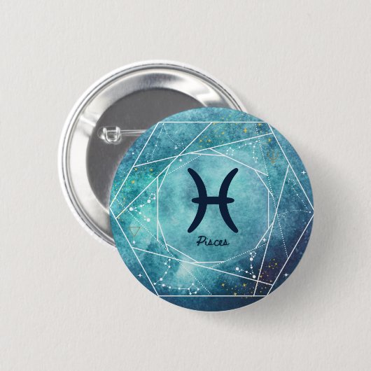 Pisces Zodiac Sign Ronde Button 5,7 Cm (Voorkant /achterkant)