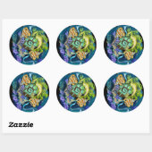 Pisces Zodiac Sign Ronde Sticker (Vel)