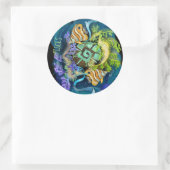 Pisces Zodiac Sign Ronde Sticker (Tas)