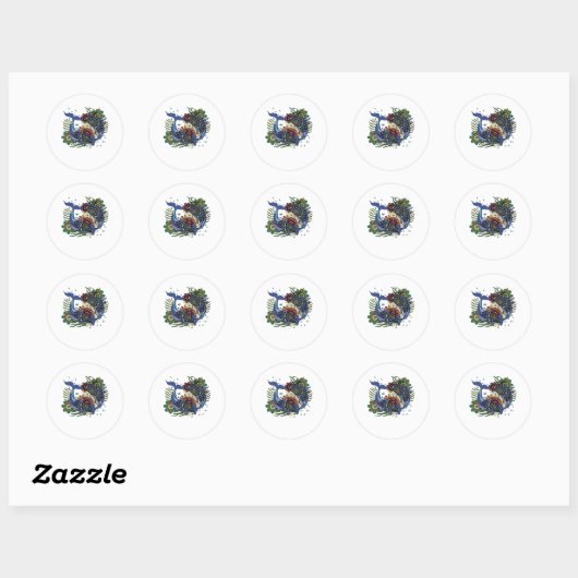 Pisces Zodiac Sign Ronde Sticker (Vel)