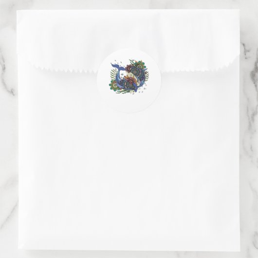 Pisces Zodiac Sign Ronde Sticker (Tas)