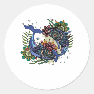 Pisces Zodiac Sign Ronde Sticker