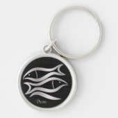 Pisces Zodiac Sign Sleutelhanger (Voorkant)