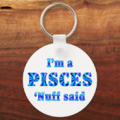 Pisces Zodiac Sign Sleutelhanger (Voorkant)