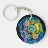 Pisces Zodiac Sign Sleutelhanger (Voorkant)