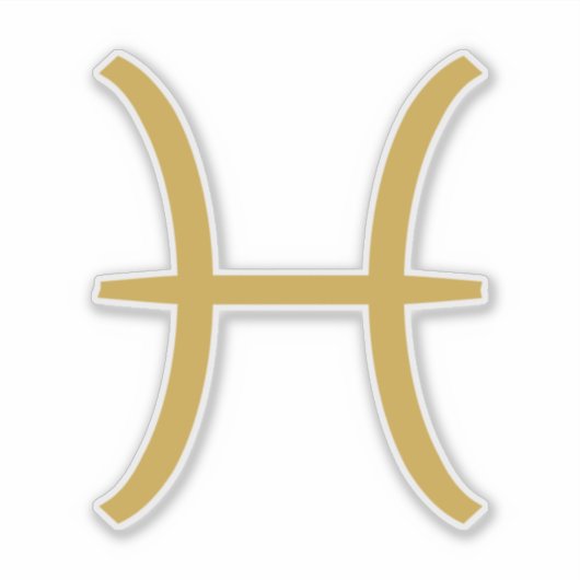 Pisces Zodiac Sign Sticker (Voorkant)