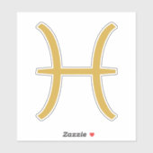 Pisces Zodiac Sign Sticker (Vel)