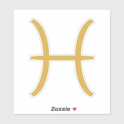 Pisces Zodiac Sign Sticker (Vel)