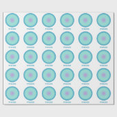 Pisces Zodiac Sign Stylish Gradient Cadeaupapier (Vlak)