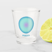 Pisces Zodiac Sign Stylish Gradient Shot Glas (Voorkant)