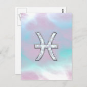 Pisces Zodiac Sign Stylish Moeder van Pearl Briefkaart (Voorkant / Achterkant)