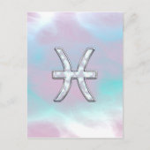 Pisces Zodiac Sign Stylish Moeder van Pearl Briefkaart (Voorkant)