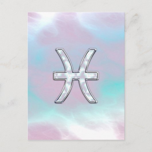 Pisces Zodiac Sign Stylish Moeder van Pearl Briefkaart (Voorkant)