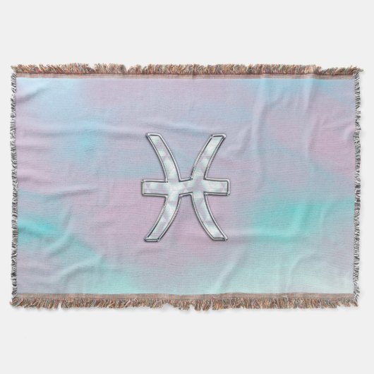 Pisces Zodiac Sign Stylish Moeder van Pearl Deken (Voorkant)