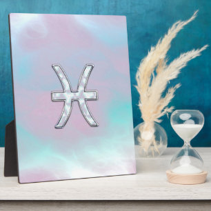 Pisces Zodiac Sign Stylish Moeder van Pearl Fotoplaat