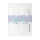 Pisces Zodiac Sign Stylish Moeder van Pearl Uitnodigingen Wikkel (Voorkant Voorbeeld)