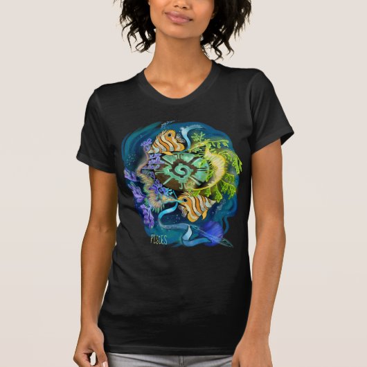Pisces Zodiac Sign T-shirt (Voorkant)