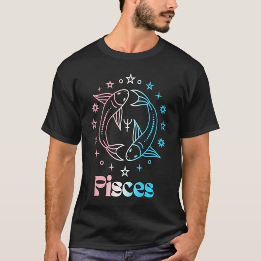 Pisces Zodiac Sign Trans Transgender Astrology LGB T-shirt (Voorkant)