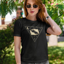 Pisces Zodiac Sign Water Element in Gold T-shirt