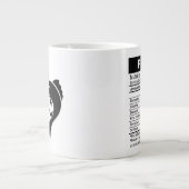 Pisces Zodiac Sign with Nutrition Facts Grote Koffiekop (Voorkant)