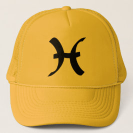 Pisces Zodiac Sign Yellow Gold Trucker Pet