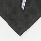 Pisces Zodiac Silver Symbol Black Snake Skin style Fleece Deken (Hoek)