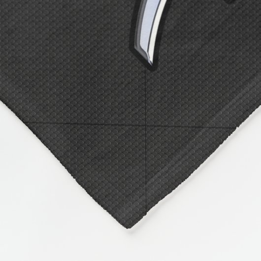 Pisces Zodiac Silver Symbol Black Snake Skin style Fleece Deken (Hoek)