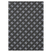 Pisces Zodiac Silver Symbol Black Snake Skin style Tafelkleed (Voorkant)