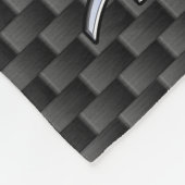 Pisces Zodiac Silver Symbol Carbon Style Fleece Deken (Hoek)