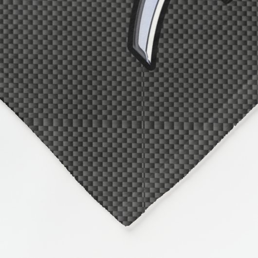 Pisces Zodiac Silver Symbol Carbon Style Fleece Deken (Hoek)