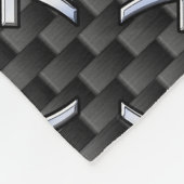 Pisces Zodiac Silver Symbol Carbon Style Fleece Deken (Hoek)