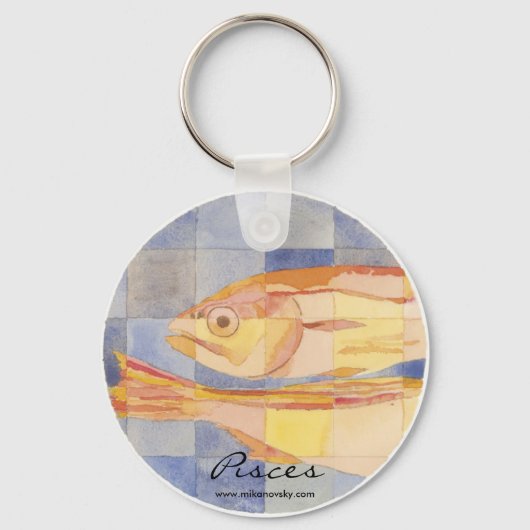 Pisces Zodiac Sleutelhanger (Voorkant)