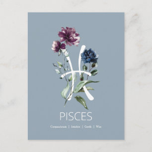 Pisces Zodiac Star Sign Briefkaart