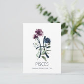 Pisces Zodiac Star Sign Briefkaart (Staand voorkant)