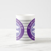 Pisces Zodiac Star Sign met Eigenaarsnaam Porselein Kop (Voorkant)