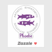Pisces Zodiac Star Sign Traits Sticker (Vel)