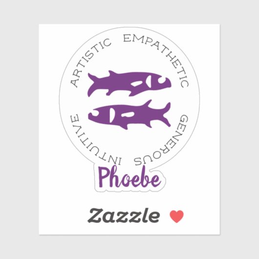 Pisces Zodiac Star Sign Traits Sticker (Vel)