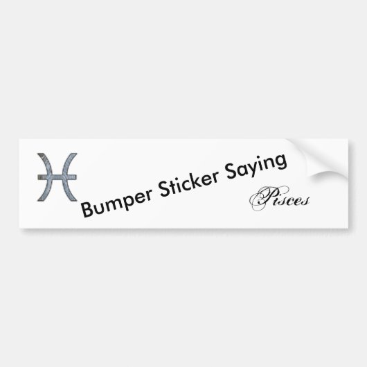 Pisces Zodiac Symbol Element van Kenneth Yoncich Bumpersticker (Voorkant)