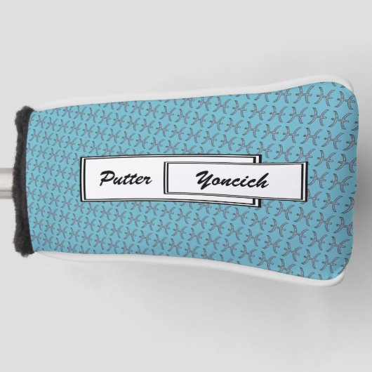 Pisces Zodiac Symbol Element van Kenneth Yoncich Golfheadcover (Voorkant)