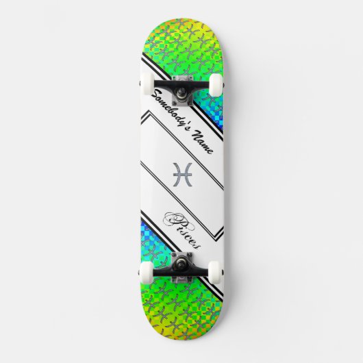 Pisces Zodiac Symbol Element van Kenneth Yoncich Persoonlijk Skateboard (Voorkant)