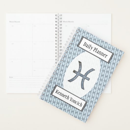 Pisces Zodiac Symbol Element van Kenneth Yoncich Planner (Display)