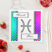 Pisces Zodiac Symbol Element van Kenneth Yoncich Servetten (Insitu)