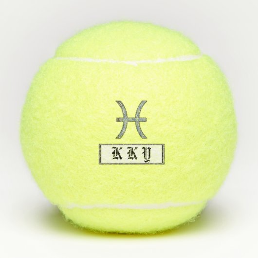 Pisces Zodiac Symbol Element van Kenneth Yoncich Tennisballen (Voorkant)