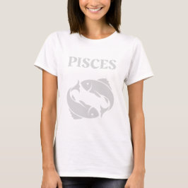 Pisces Zodiac Symbol Minimal Astrology Art T-shirt