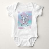 Pisces Zodiac Symbol Moeder van het Pareldecor Romper (Voorkant)