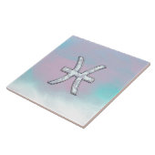 Pisces Zodiac Symbol Moeder van het Pareldecor Tegeltje (Zijkant)