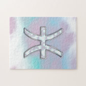 Pisces Zodiac Symbol Moeder van stijl Pearl Legpuzzel (Horizontaal)